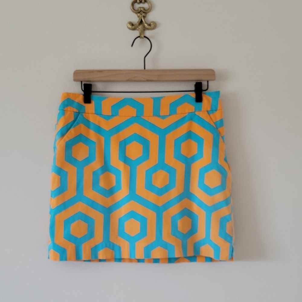 Loudmouth Ladies Skort Orange Aqua South Beach Print‎ Size 8